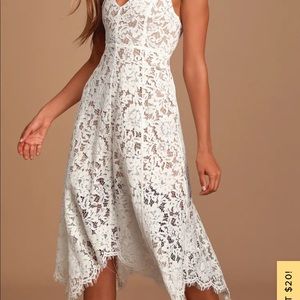 Top-rated Lulu’s white lace dress. Engagement, rehearsal, vacation dress